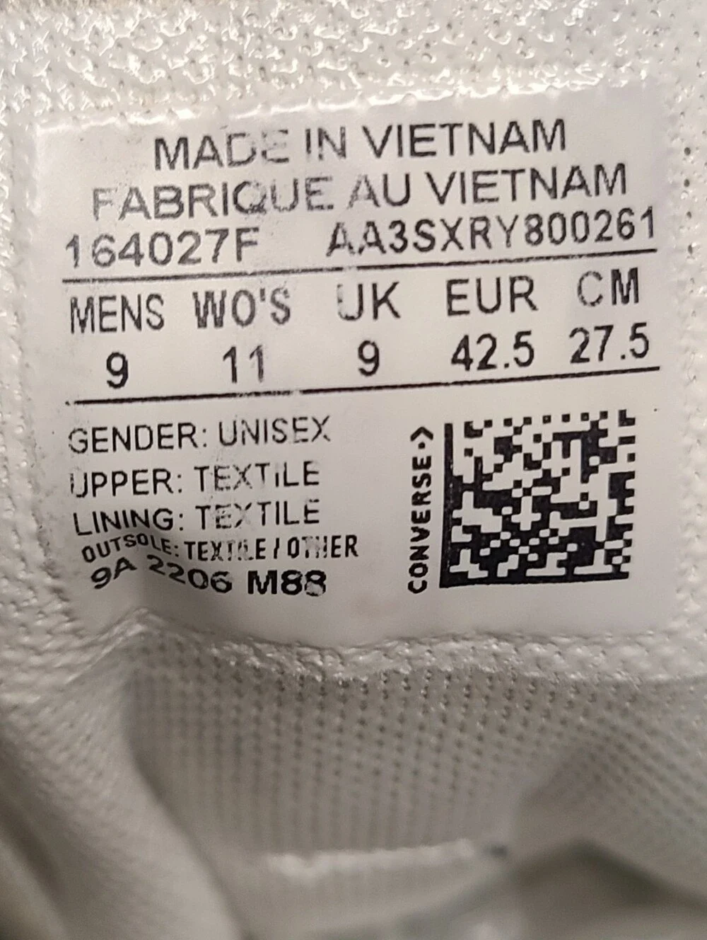 Converse CTAS hi top casual sneakers size 9